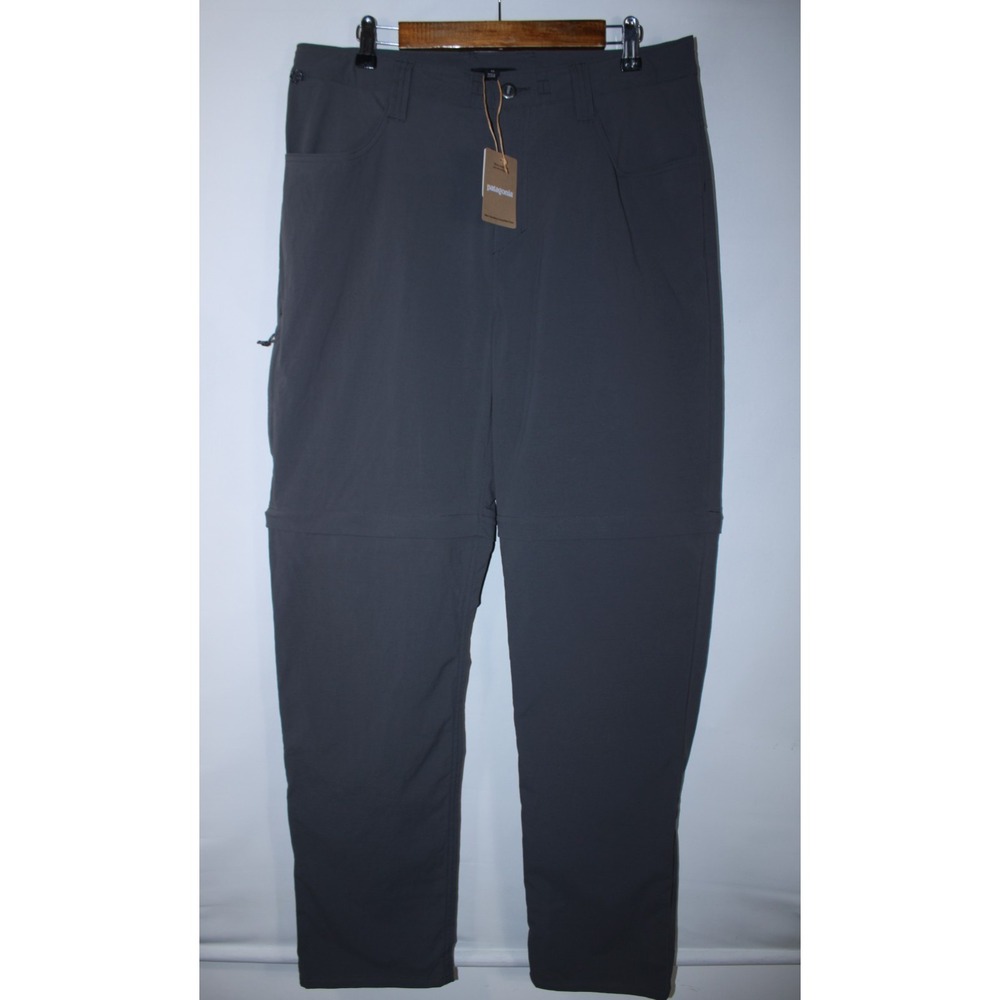 NWT Patagonia Men's Size 34 Forge Gray Quandary Convertible Pants Shorts